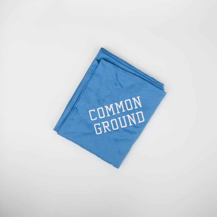 "Common Ground" Embroidered Fleece Sweatshirt Blanket