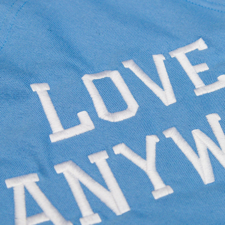 "Love Anyway" Embroidered Fleece Sweatshirt Blanket