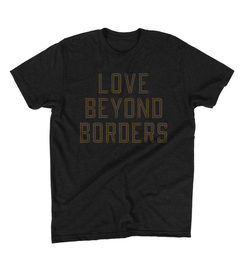 "Love Beyond Borders" Unisex T-Shirt - Black
