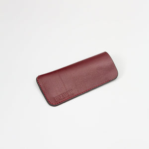 Syrian Leather Glasses Pouch, Burgundy