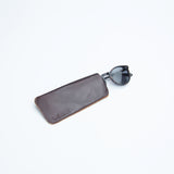 Syrian Leather Glasses Pouch, Dark Brown