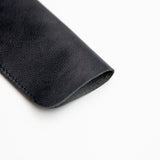Syrian Leather Glasses Pouch, Navy