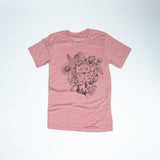 "Love" Unisex T-Shirt, Botanical - Mauve