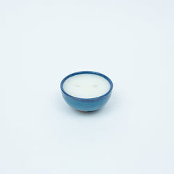 Blue Bowl Ceramic Candle