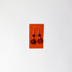 Amber Drop Circle Earrings