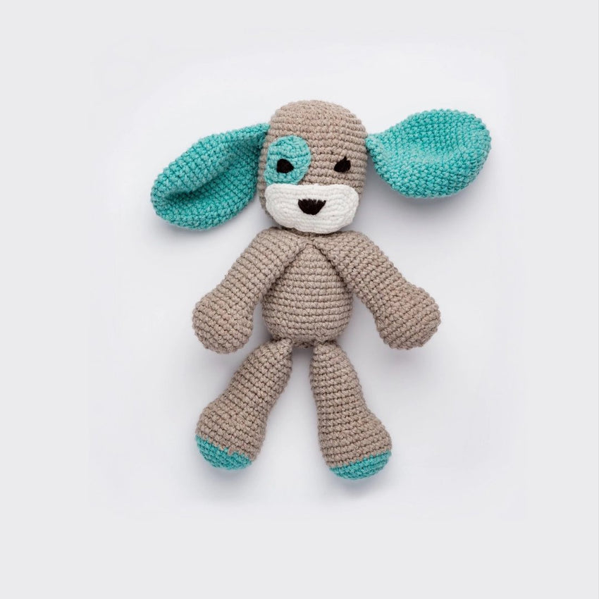 Hand-Stitched Blue Puppy Doll