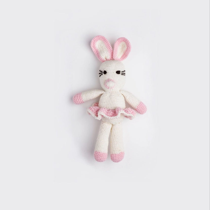 Hand-Stitched Ballerina Bunny Doll
