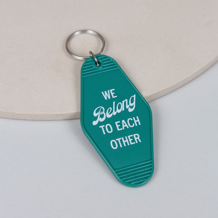 "We Belong To Each Other" Keychain, Green