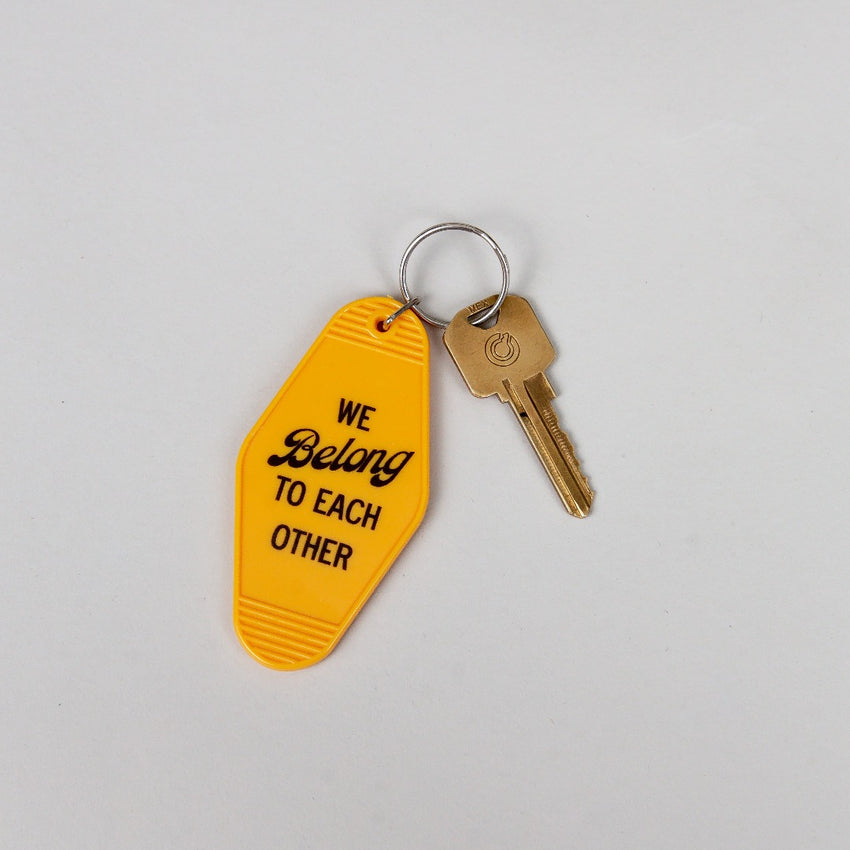 "We Belong To Each Other" Keychain, Yellow