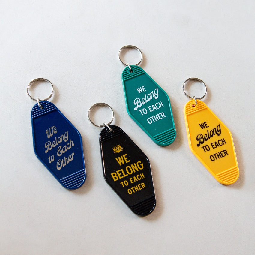 "We Belong To Each Other" Keychain, Blue